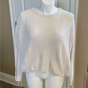 White knitted sweater
